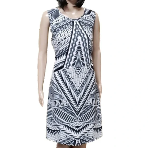 open lace back dress Retro Stage Gingham Plaid Shift Mini Dress Black&White main image 1